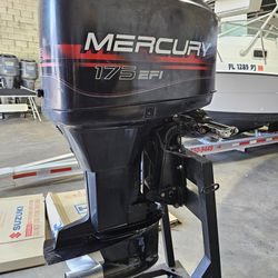 Mercury 175 Hp Two Stroke Efi Fuel Injection Outboard Motor 20" Short Shaft Controls Included!