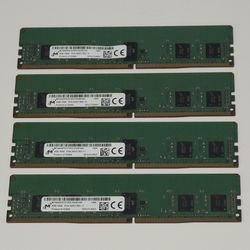 4x 4GB Micron DDR4-2400T ECC Registered RDIMM Server RAM 16GB Total PC4-2400T