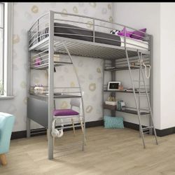 Loft Bed With Desk Twin Size 