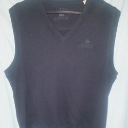 Black Mens Cutter and Buck Soft Cotton Knit Pull Over Sweater Vest Size XL  