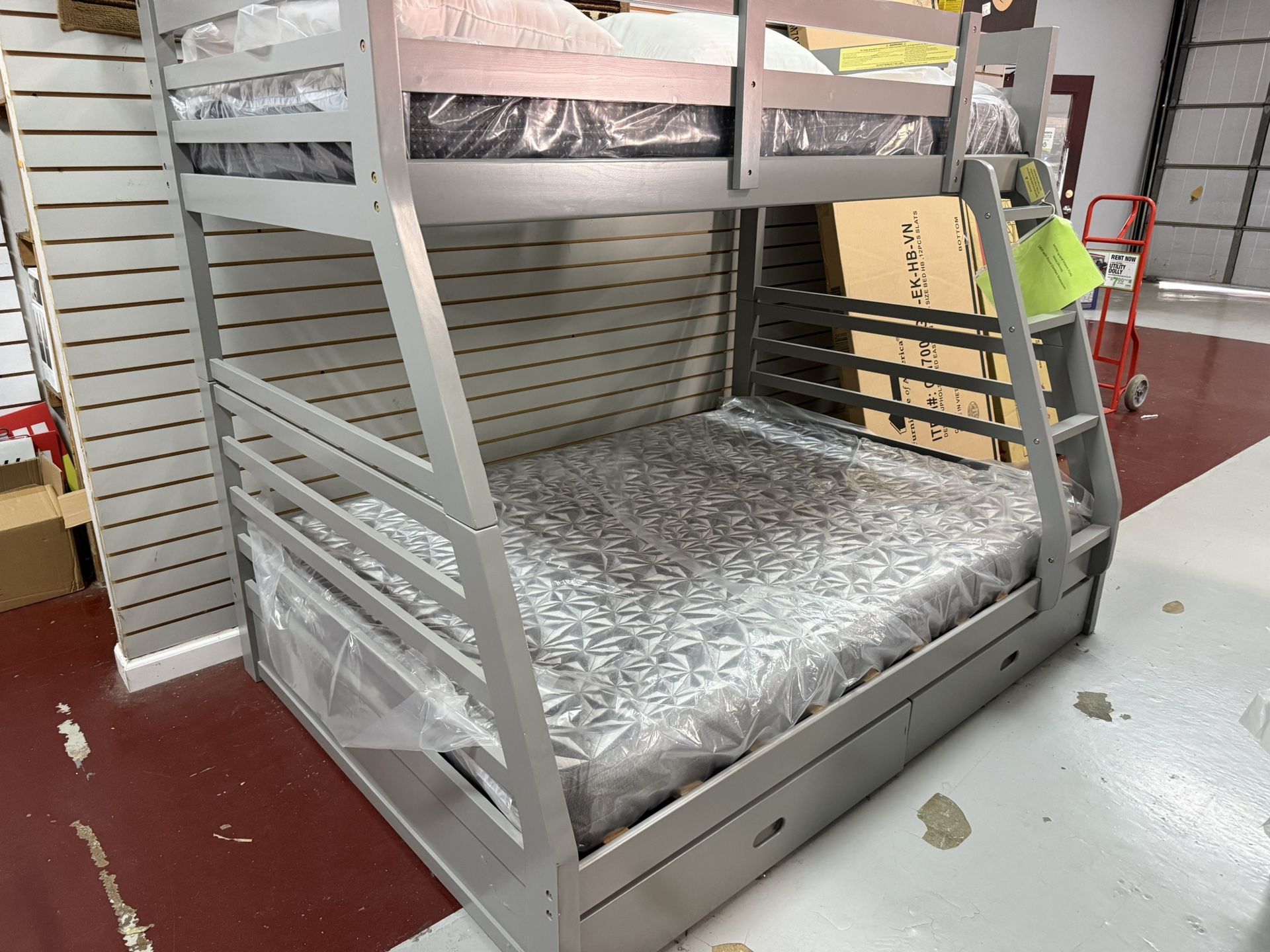 Bunk Bed Twin Full HEAVY DUTY Free  Under Drawers