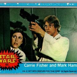 1977 Topps Star Wars - Carrie Fisher and Mark Hamill #65 Luke Skywalker Leia