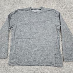 American Giant Shirt Mens Medium Gray Micro Fiber Lightweight Pockets USA 