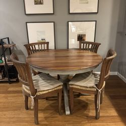 Dining Table + 4 Chairs – Solid Wood