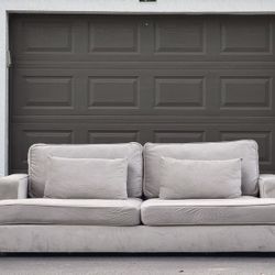 🛋️ Huge Couch/Sofa - Beige - Microfiber - Delivery Available 🚛