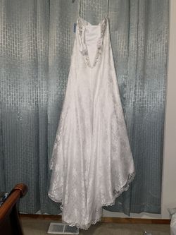 Wedding Dress A-line Side Split With All Over Lace Thumbnail