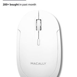Macally Wireless Bluetooth Mouse for Mac, MacBook Pro/Air, iPad, and PC