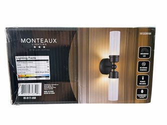 Monteaux Lighting HS-9171-USB 2-Light Rechargeable LED Wall Sconce Black