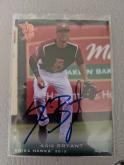 Kris Bryant autographed rookie card