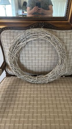 White twig wreath