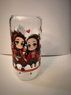 Demon Slayer Tanjiro & Nezuko Glass Can Cup
