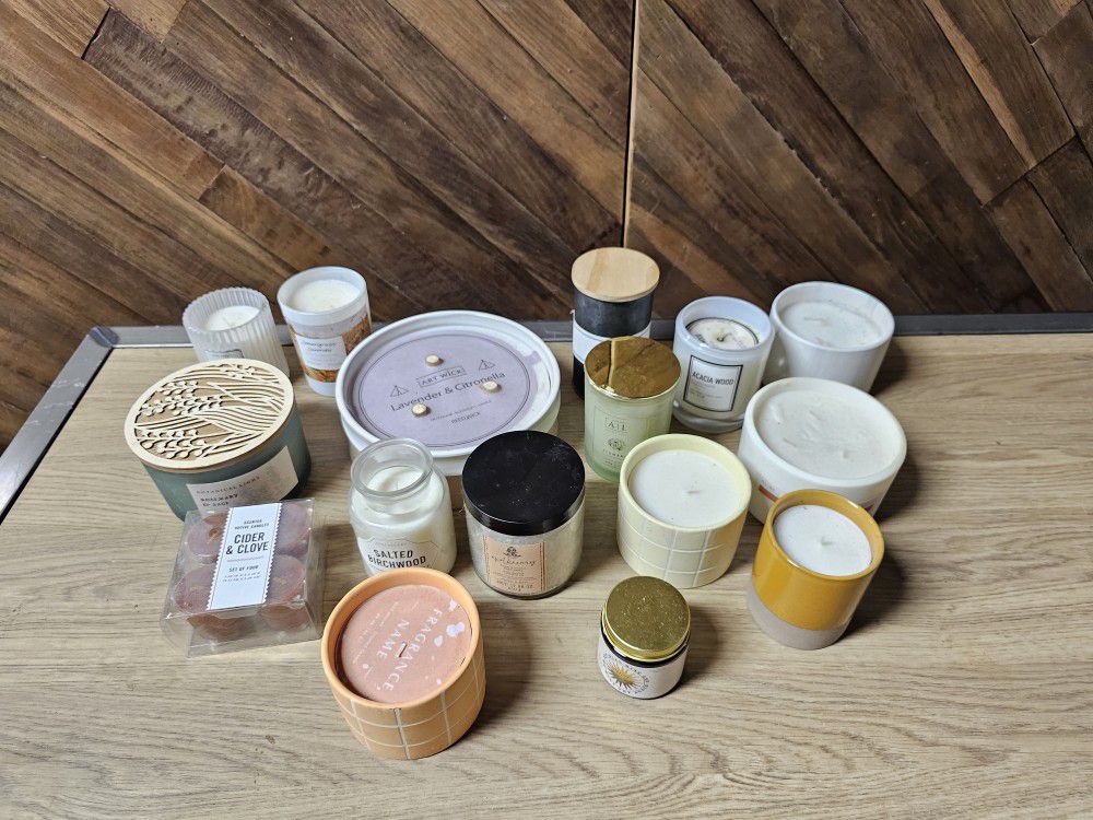 Huge Lot Of Unscented Candles