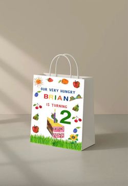 Party Favor bags  Hungry Caterpillar theme