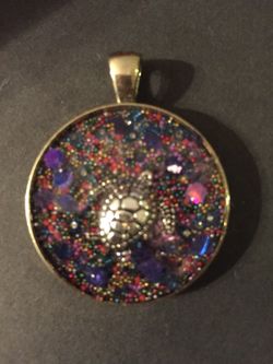 Handmade turtle pendant