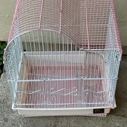 Travel Friendly RARE Pink Prevue Bird Cage For Small Birds  13.5"L X 11"W X 16” H