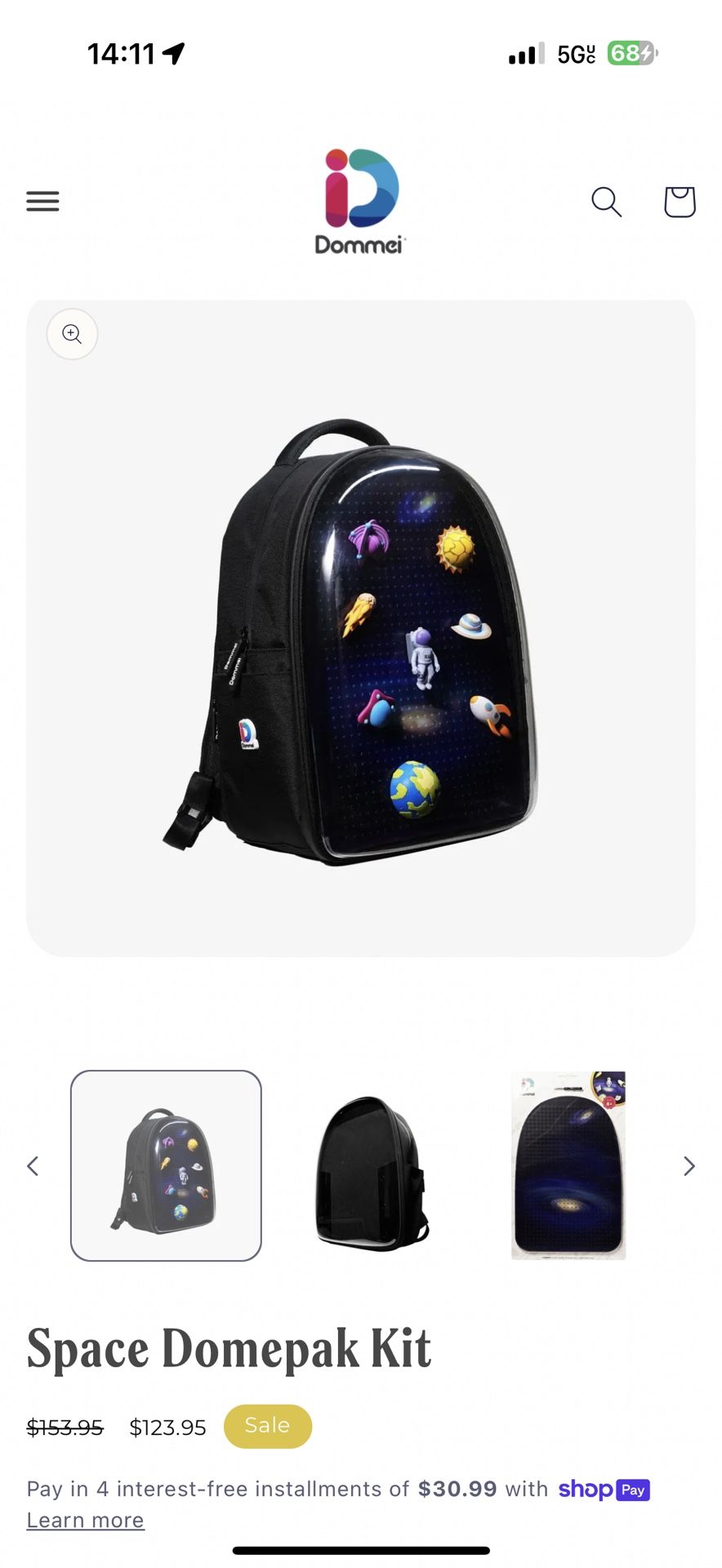Space Domepak Kit Backpack 🎒 Dommei Inc.