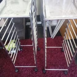 Light Weight Storage Shelves With Rollers