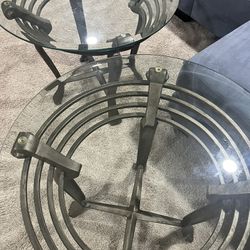 Glass Coffee Table And End Tables
