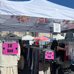 Y2k / modern clothing pop up garage sale