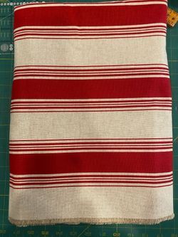 NEW Red & Cream Stripped Fabric