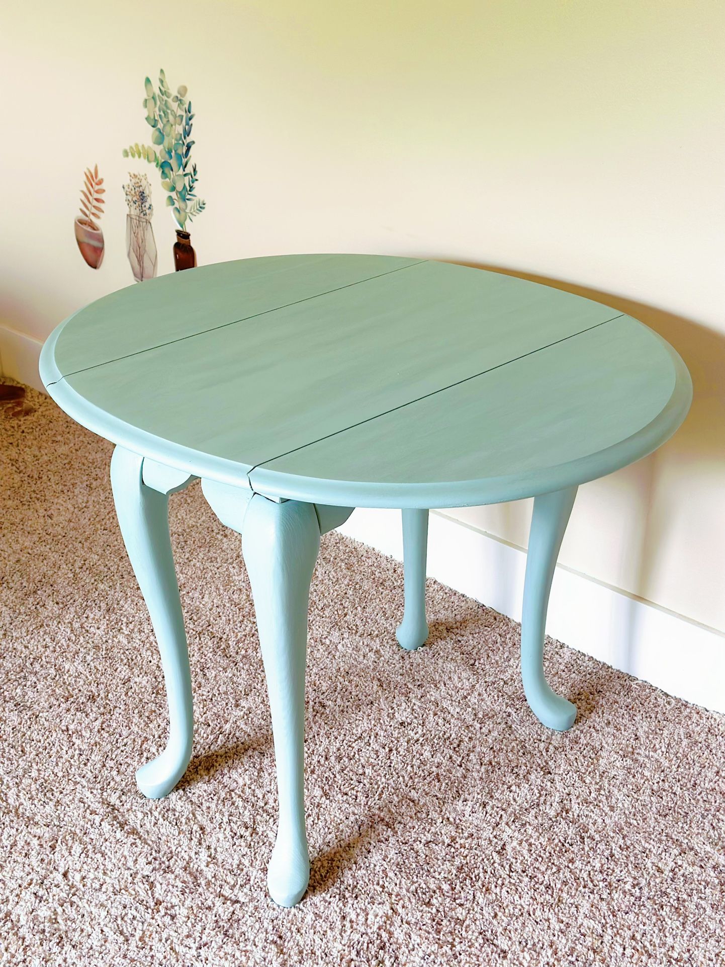 Elegant Solid Wood Foldable Table, End Table 