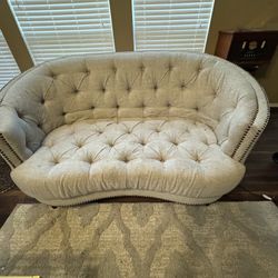 Rounded Sofa And Loveseat 