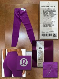 Lululemon Glow Up High Rise Tight 28in CHLR Size 8