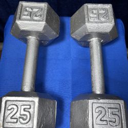 25 Lb Dumbbells 