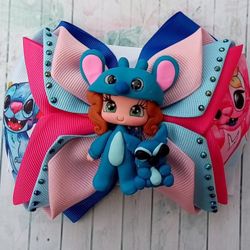 Hair Bow, Stitch Hair Bow