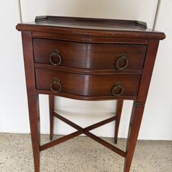 Antique 2 Drawer Side Table
