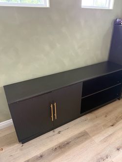 Black Fluted TV Stand