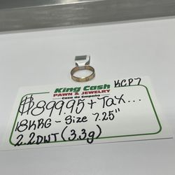 CARTIER RING 18KT RG, 3.4 GRAMS, SIZE 7”