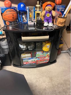 Tv stand with storage (black)