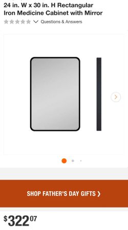 24 in. W x 30 in. H Rectangular Iron Medicine Cabinet with Mirror
