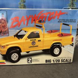 1:20 Scale Baywatch Plastic Model Truck. Sealed Unopened.