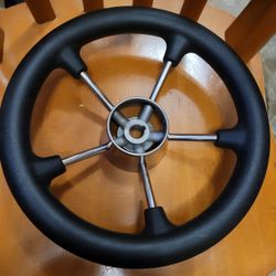 11.5 Inch 5 Spoke Steering Wheel With Black Foam
