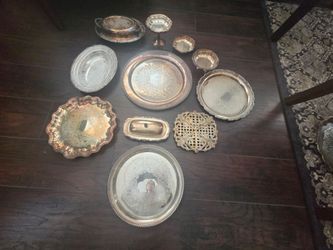 Silver-Plate Serving Ware Collection – 11 Pieces