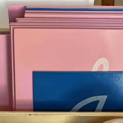 Montessori  Sandpaper Letters Cursive Lowercase and Capital