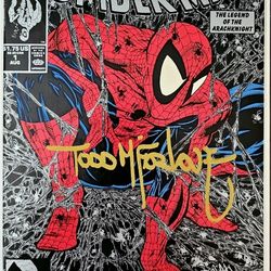 Spider-man #1 Silver Edition 1990 FULL Signature By Todd McFarlane NM 🔥🔥🔥