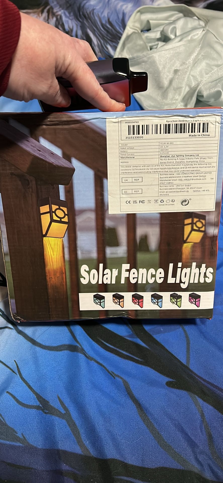 8 Solar Powered Fence Lights