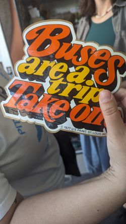 Vintage 1970s Bus Sticker 