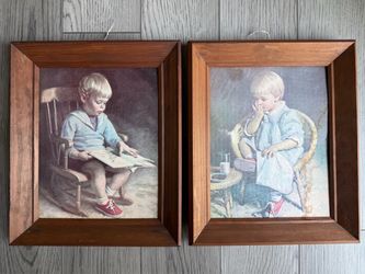 Vintage Framed James Ingwersen Prints “Gary And Gretchen”