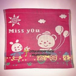 Three Layers of Gauze Handkerchief 9.5 x 9.5 Inches (Purple)