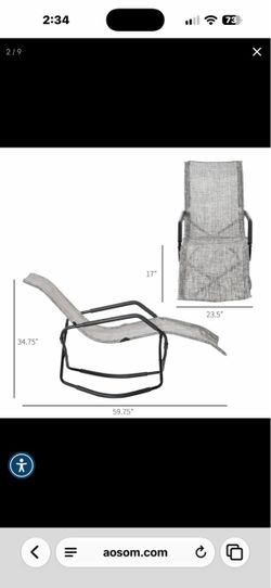 Outsunny Folding Zero-Gravity Rocking Chair, Sun Lounger for Backyard or Pool, Ergonomic Design for Ultimate Comfort, Grey