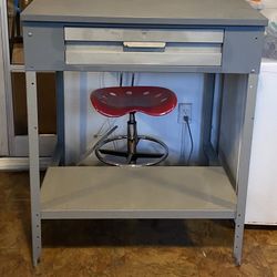Metal Standing Desk With Drawer