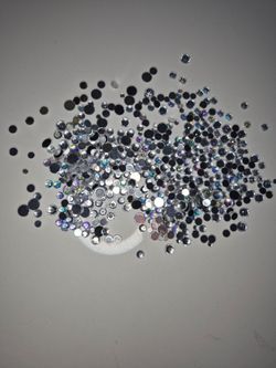 Acrylic Clear Plastic Crafting Gems Roughly 350 Pieces Assorted Sizes