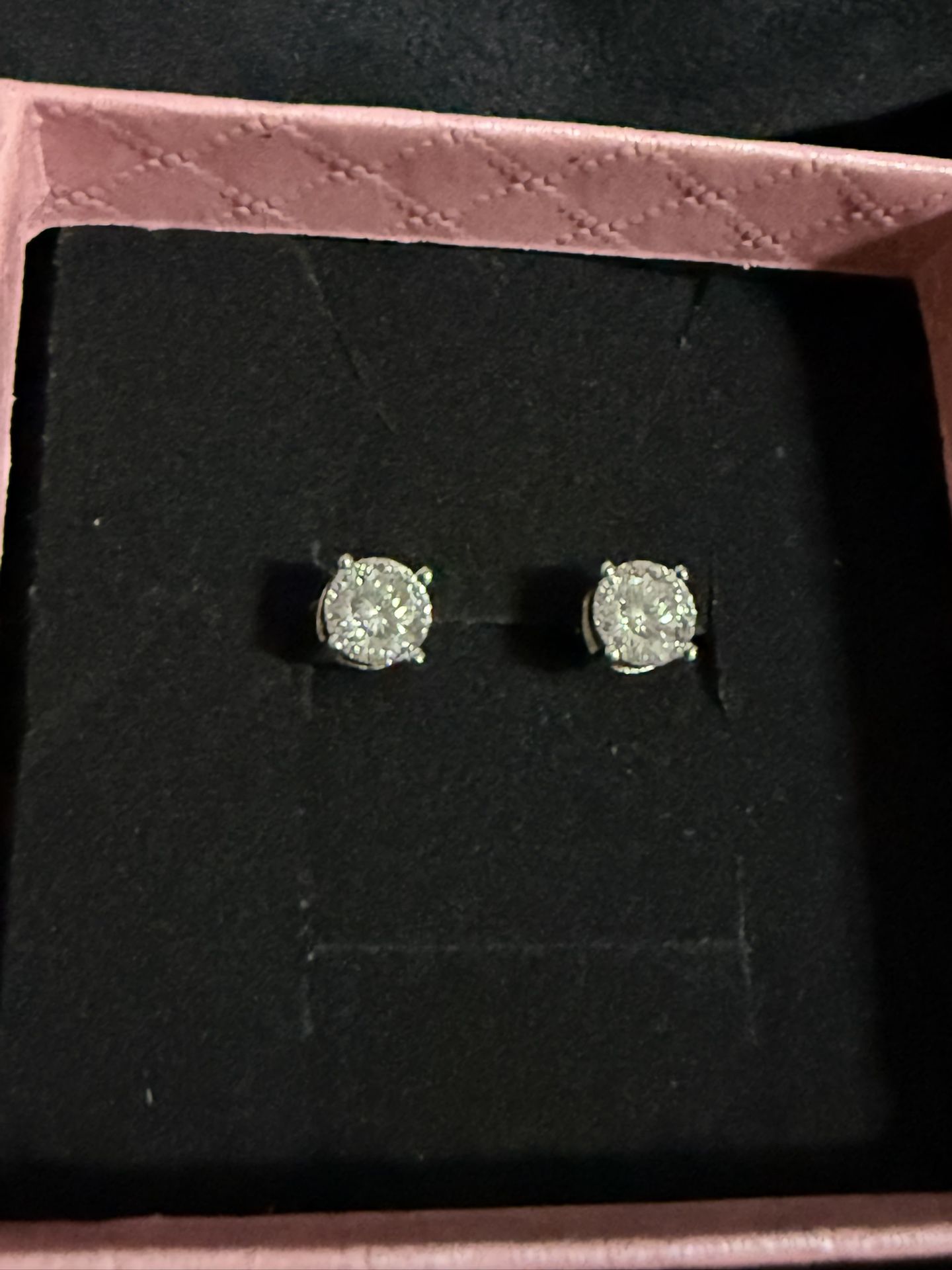 Moissanite Portugese Cut studs screwbacks