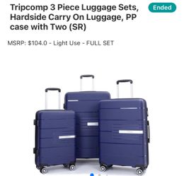 Luggage Set Of 3 New