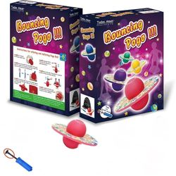 Pogo Ball Cool Fun Challenge Jump Bounce Exercise Fitness Balance Coordination Burn Fat for Adults & Kids Great Deal & Gift (Single Pogo Ball, pink)