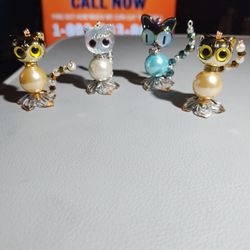 Cat Beaded Crystal Figurine Each One Sold Separately Handmade